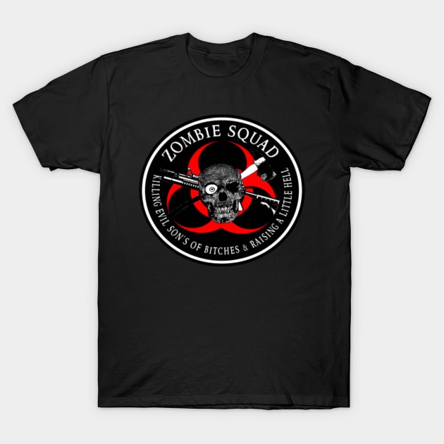 Zombie Squad 3 Ring Patch T-Shirt by Ratherkool